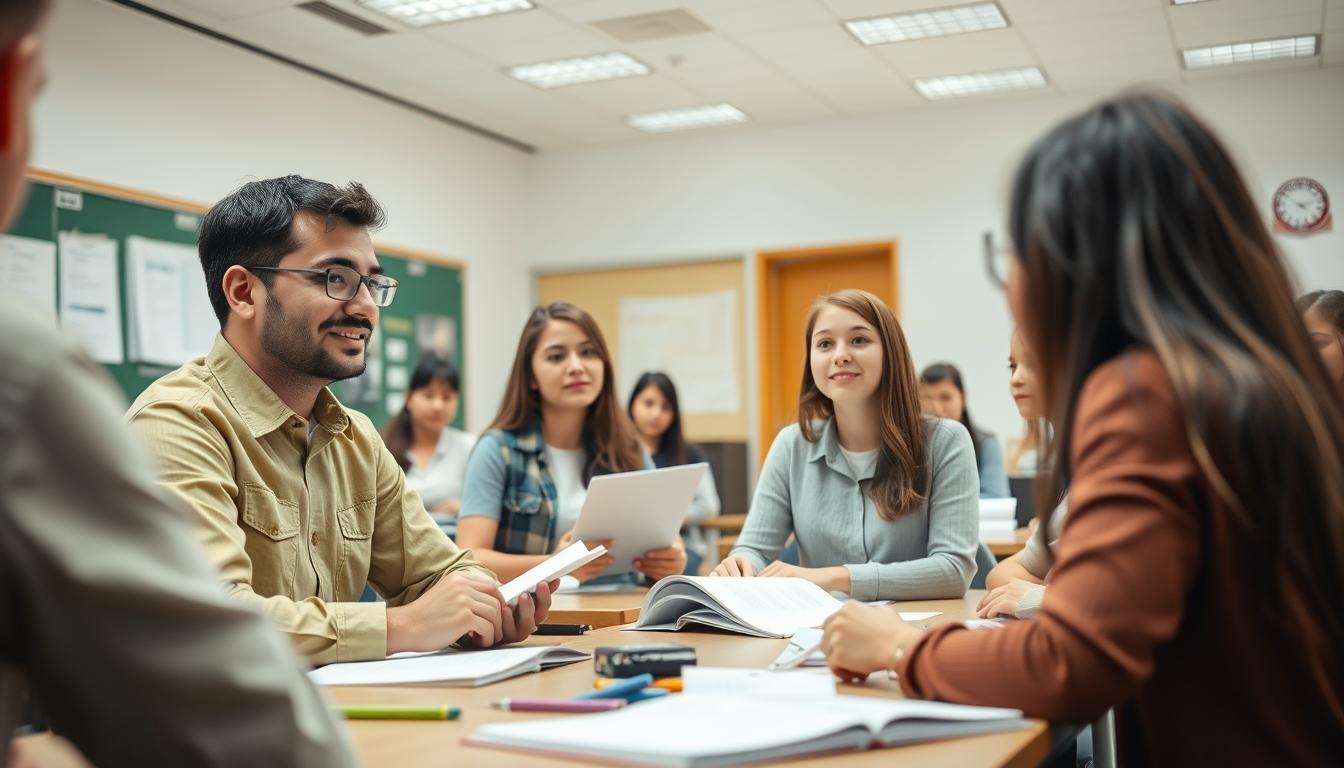 Student preparing for exams with study materials